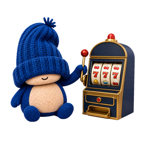 George, the Baseline Labs mascot, pulling the lever on a slot machine